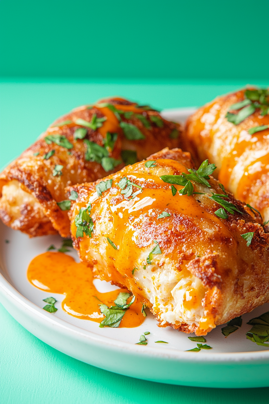 Keto Buffalo Chicken Egg Rolls Preparation