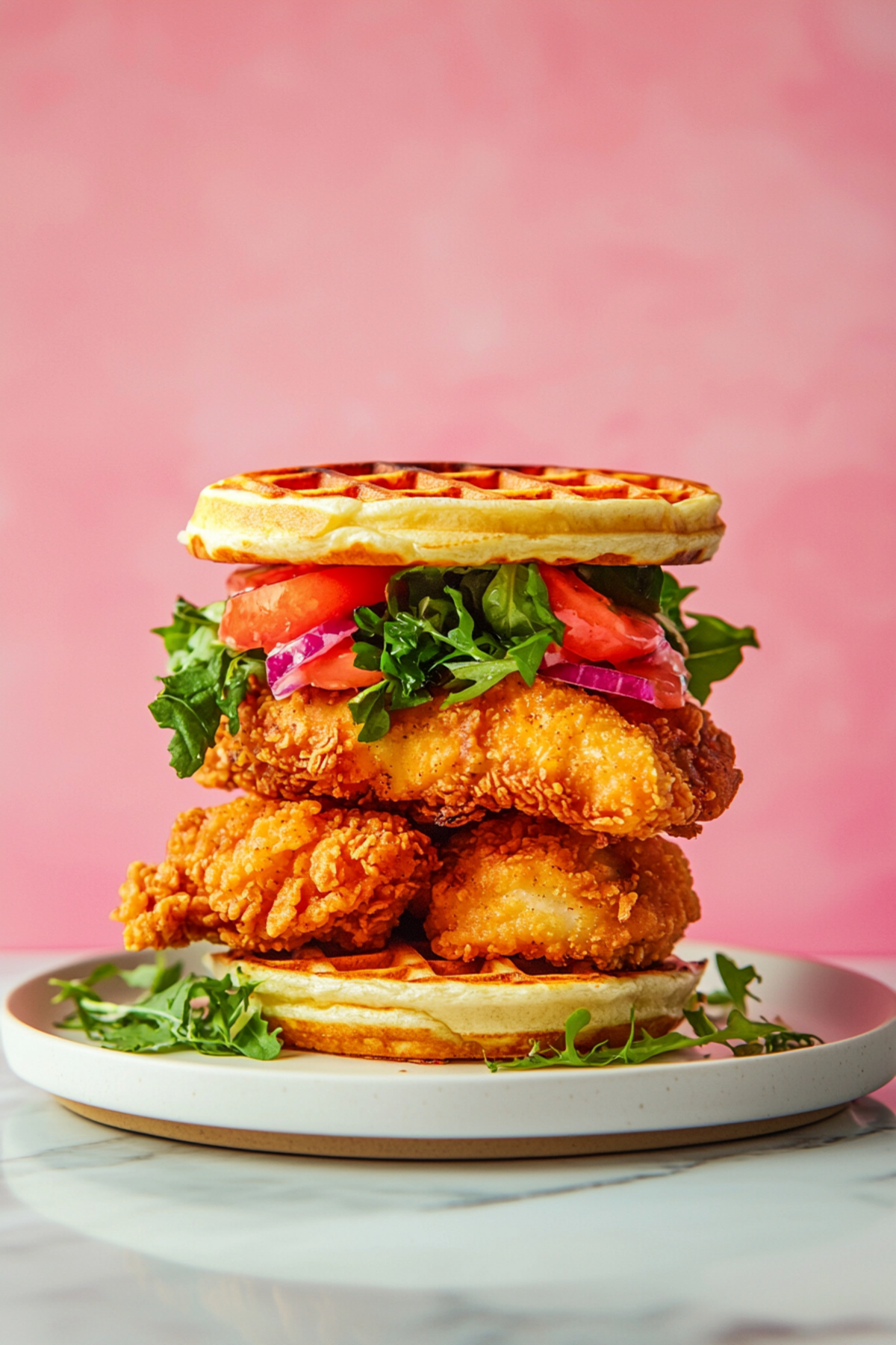 Keto Chicken and Waffle Sandwich_001