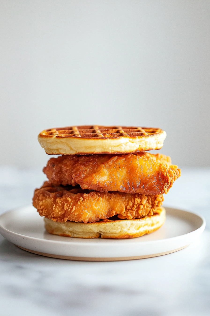 Keto Chicken and Waffle Sandwich