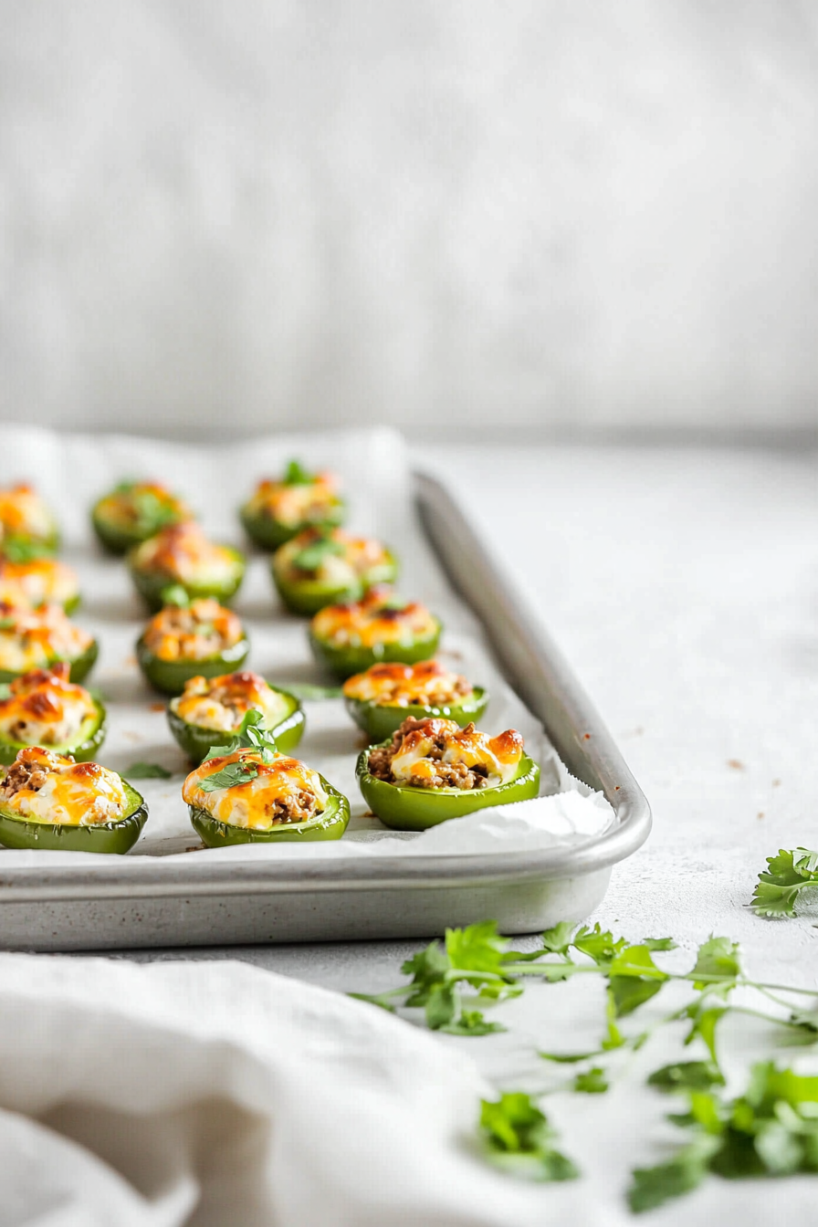 Keto Chili and Cheese Jalapeño Bites Finished