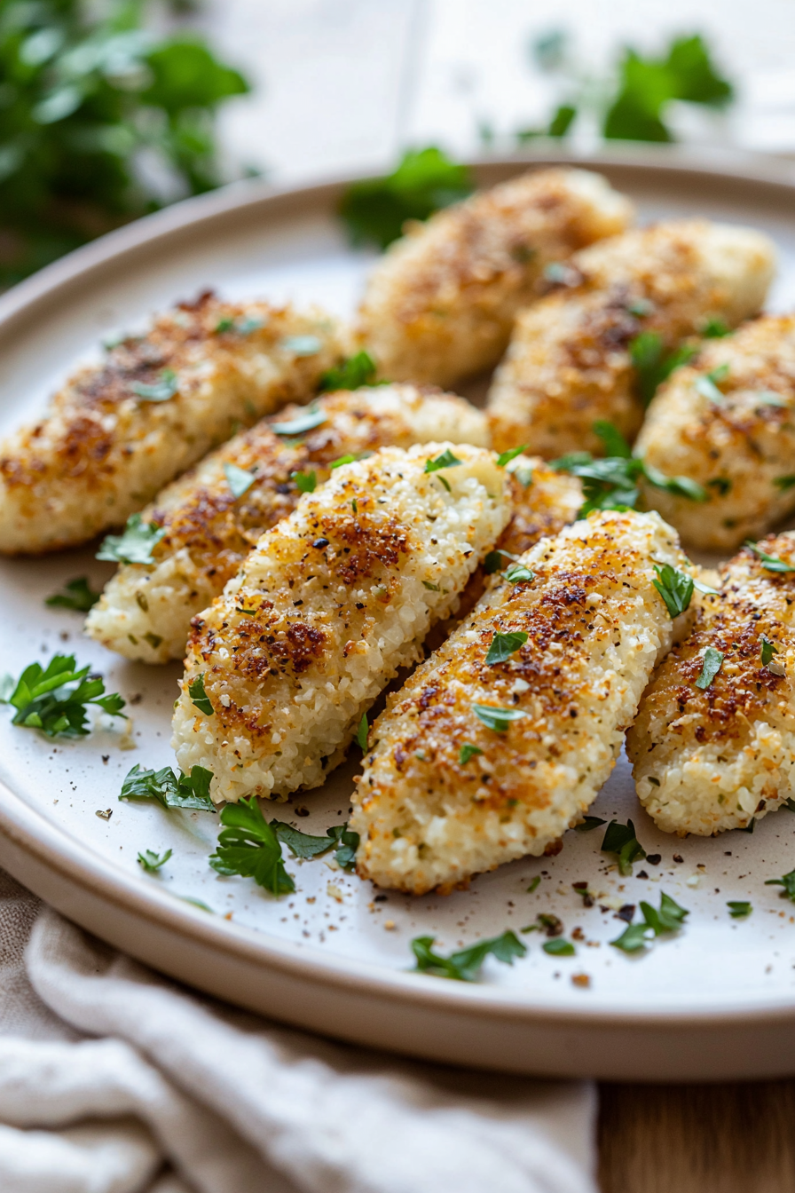 Keto Garlic Breadsticks with Cauliflower