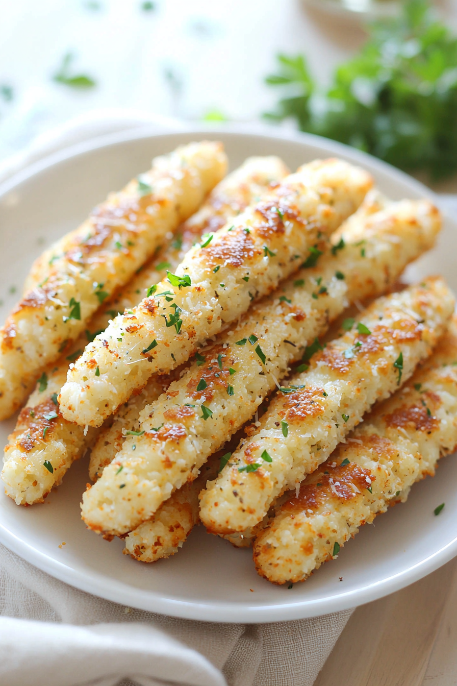 Keto Garlic Breadsticks with Cauliflower