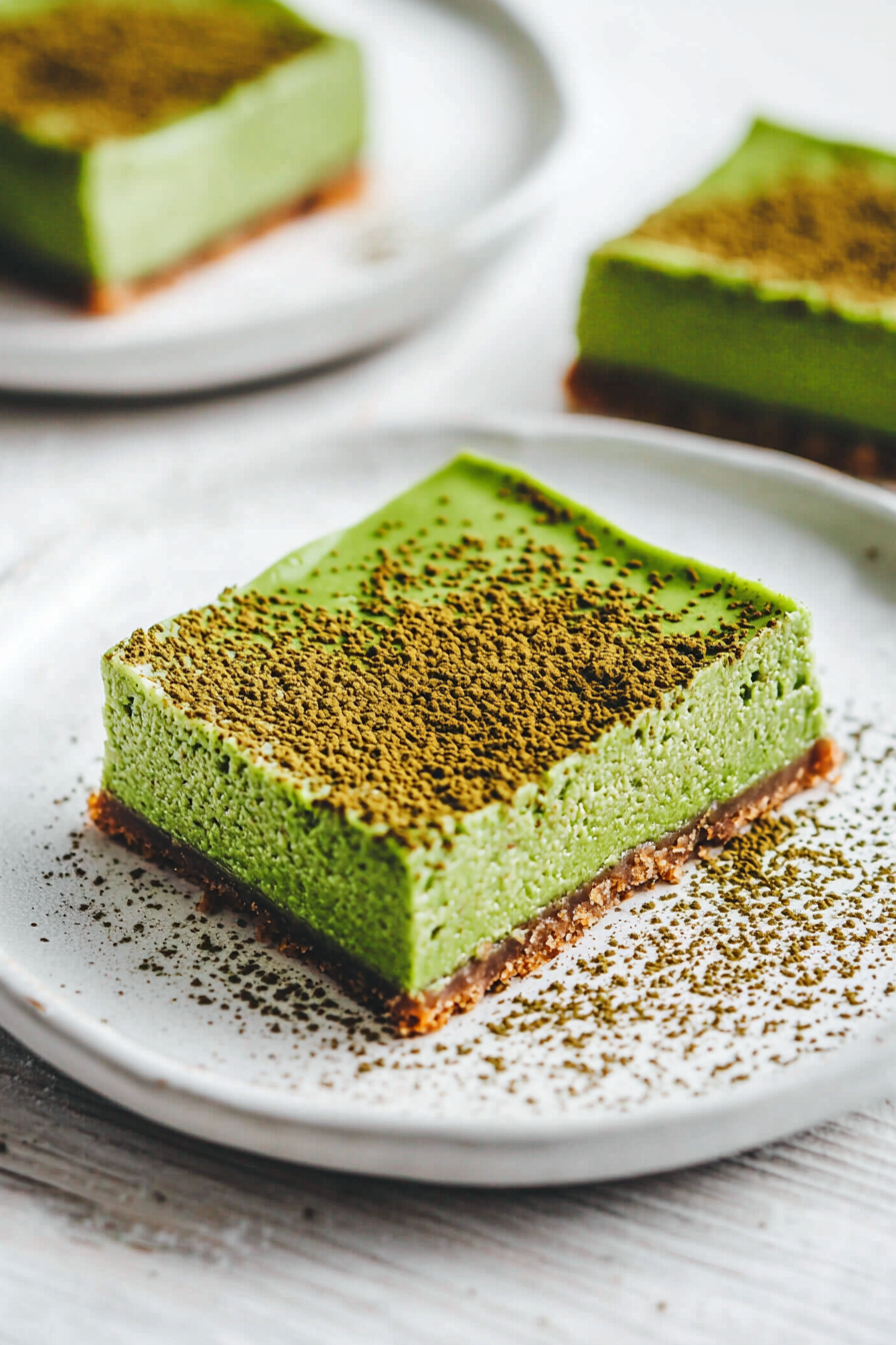 Keto Matcha Cheesecake Bars Preparation