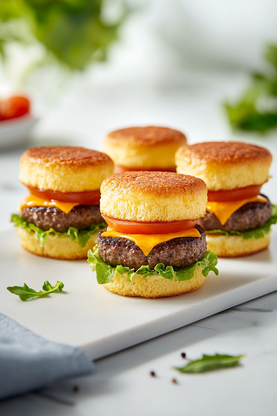 Keto Mini Cheeseburger Sliders Cooking