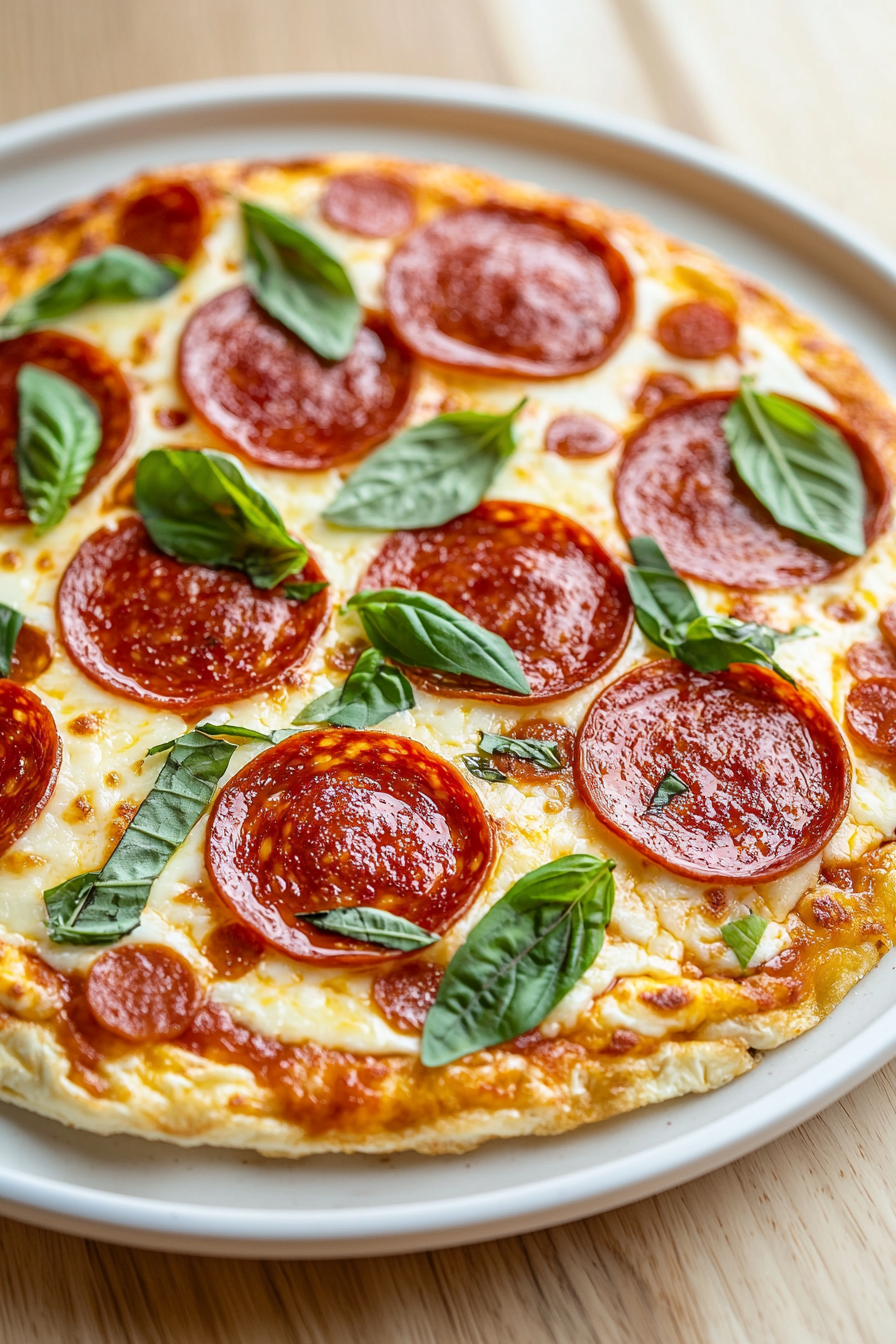 Keto Pepperoni Pizza Omelet