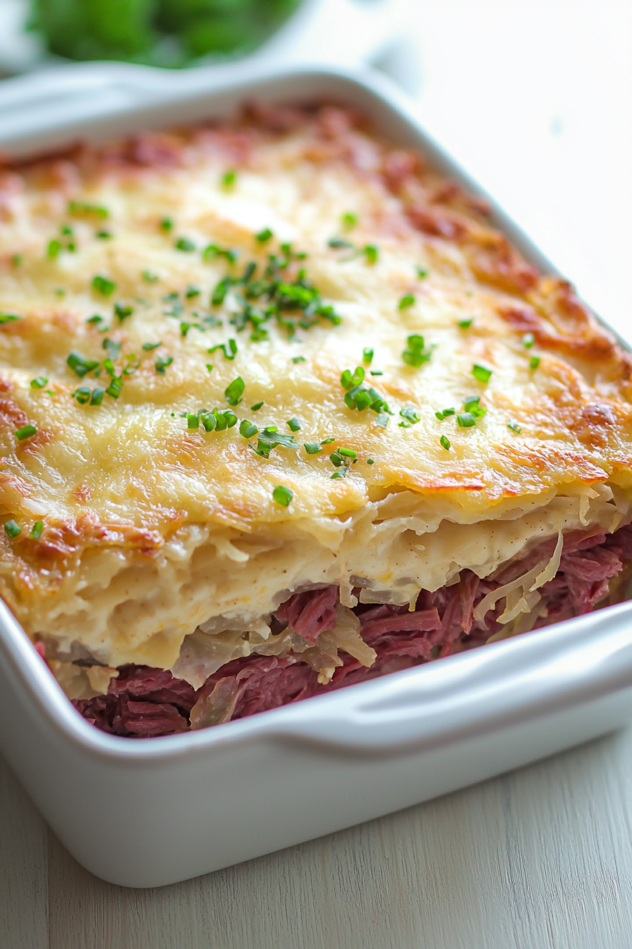 Baked Keto Reuben Casserole