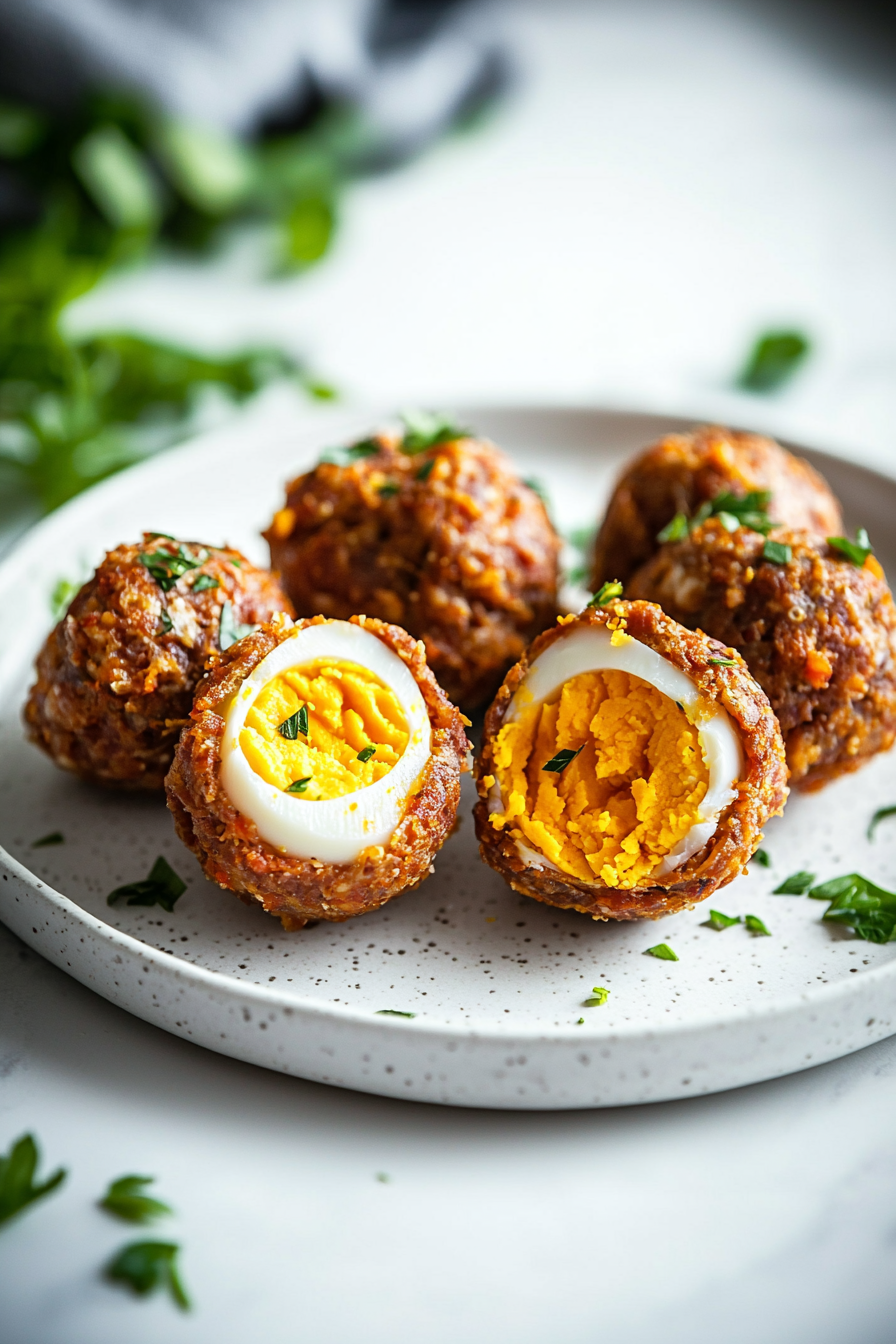 Keto Scotch Eggs with Chorizo Preparation