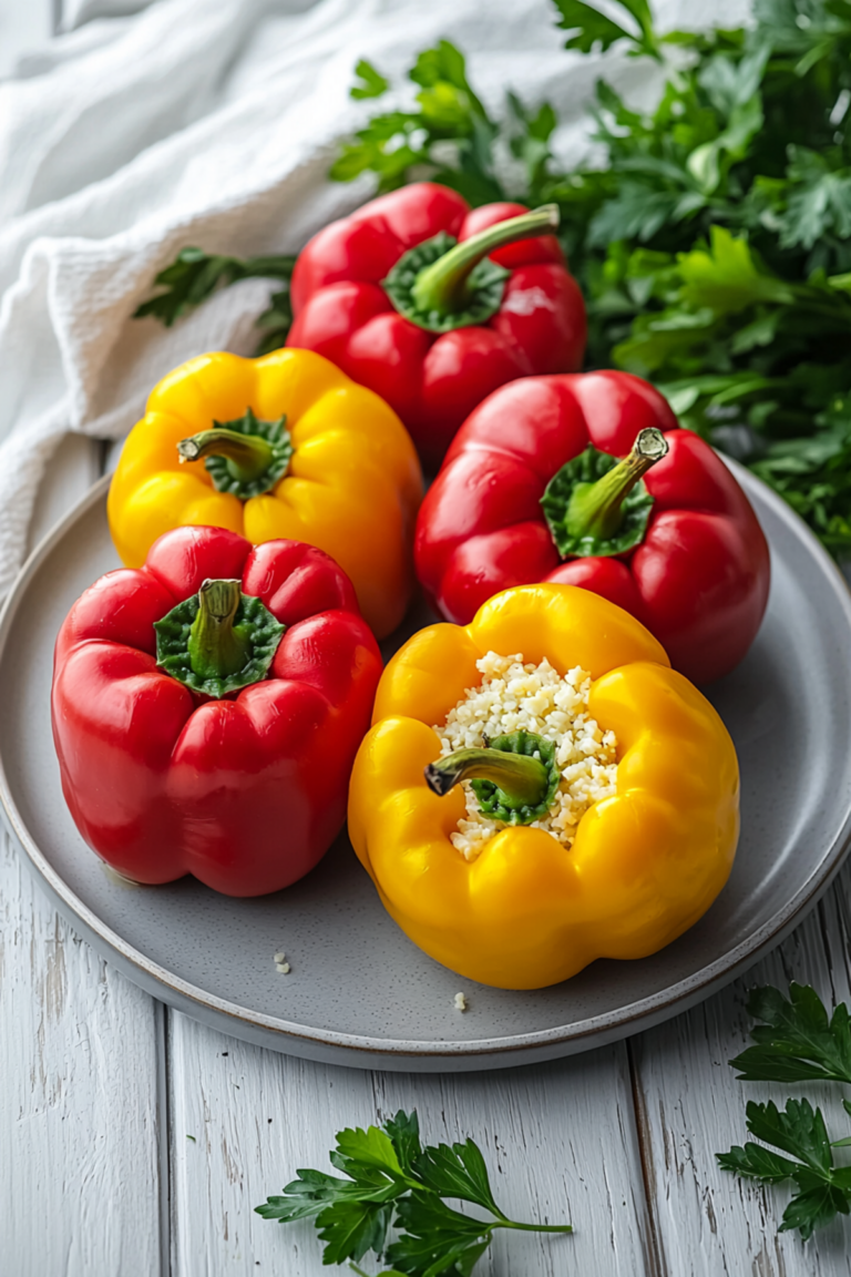 Keto Stuffed Bell Peppers with Goat Cheese_001
