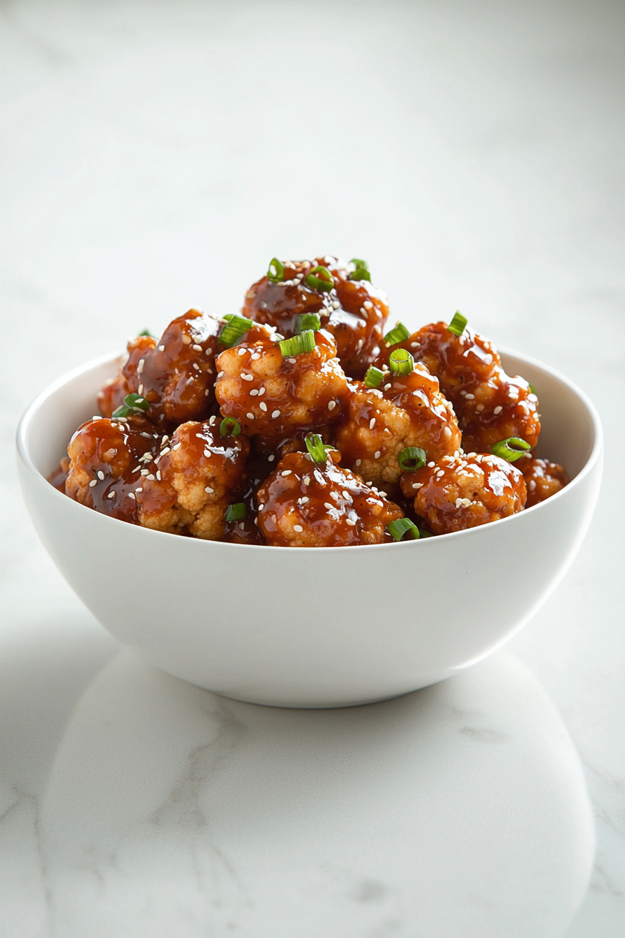 Korean BBQ Cauliflower Wings Serving