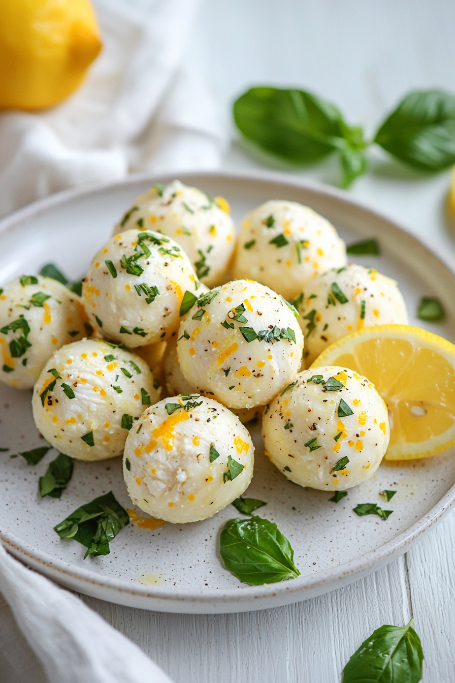 Shaping Lemon Herb Chicken Fat Bombs