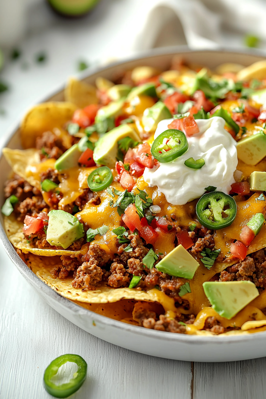 Loaded Cauliflower Skillet Nachos