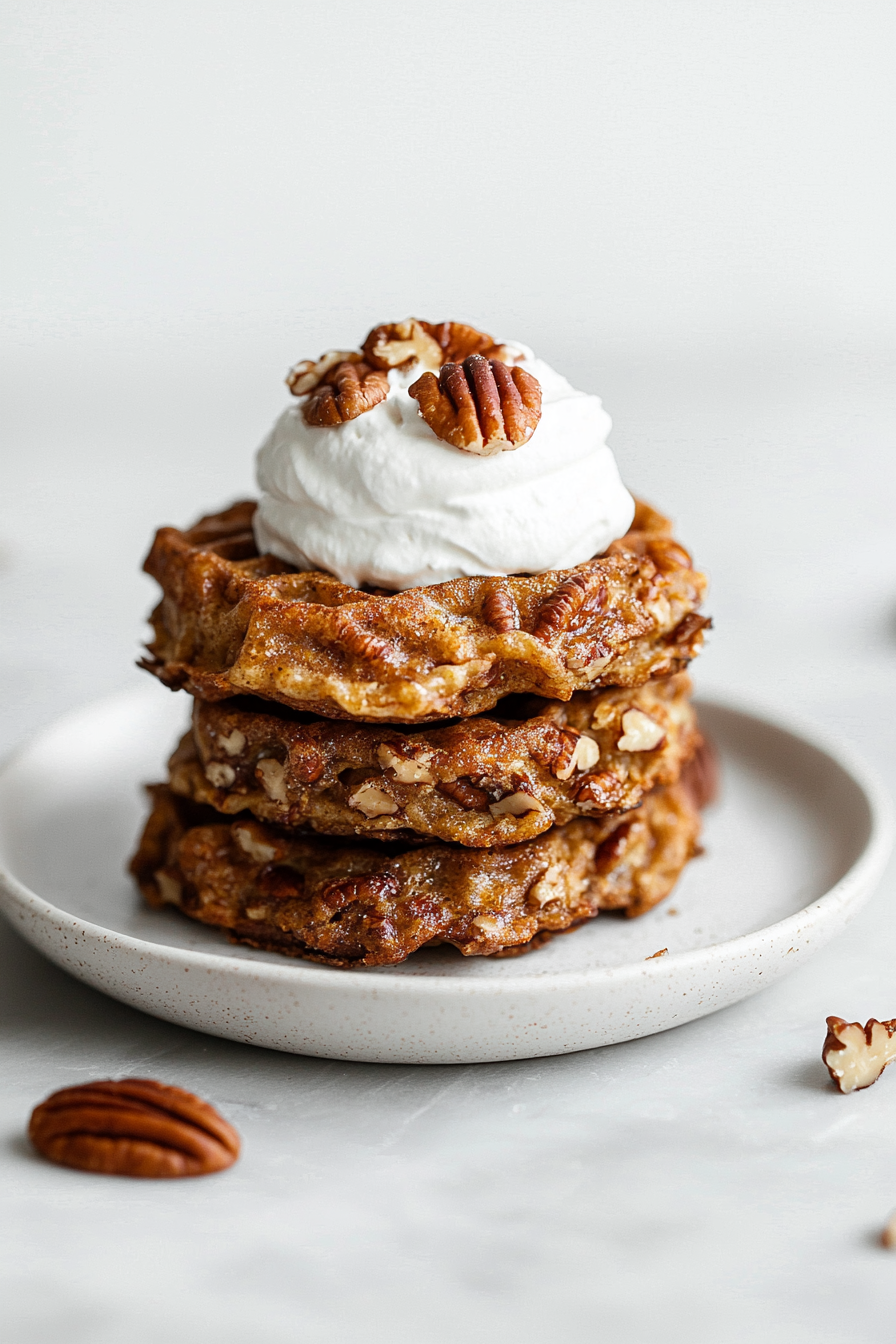 Cooking Pecan Pie Chaffles