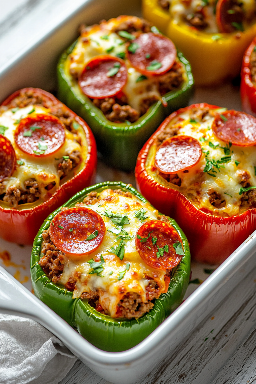 Pizza-Stuffed Bell Peppers