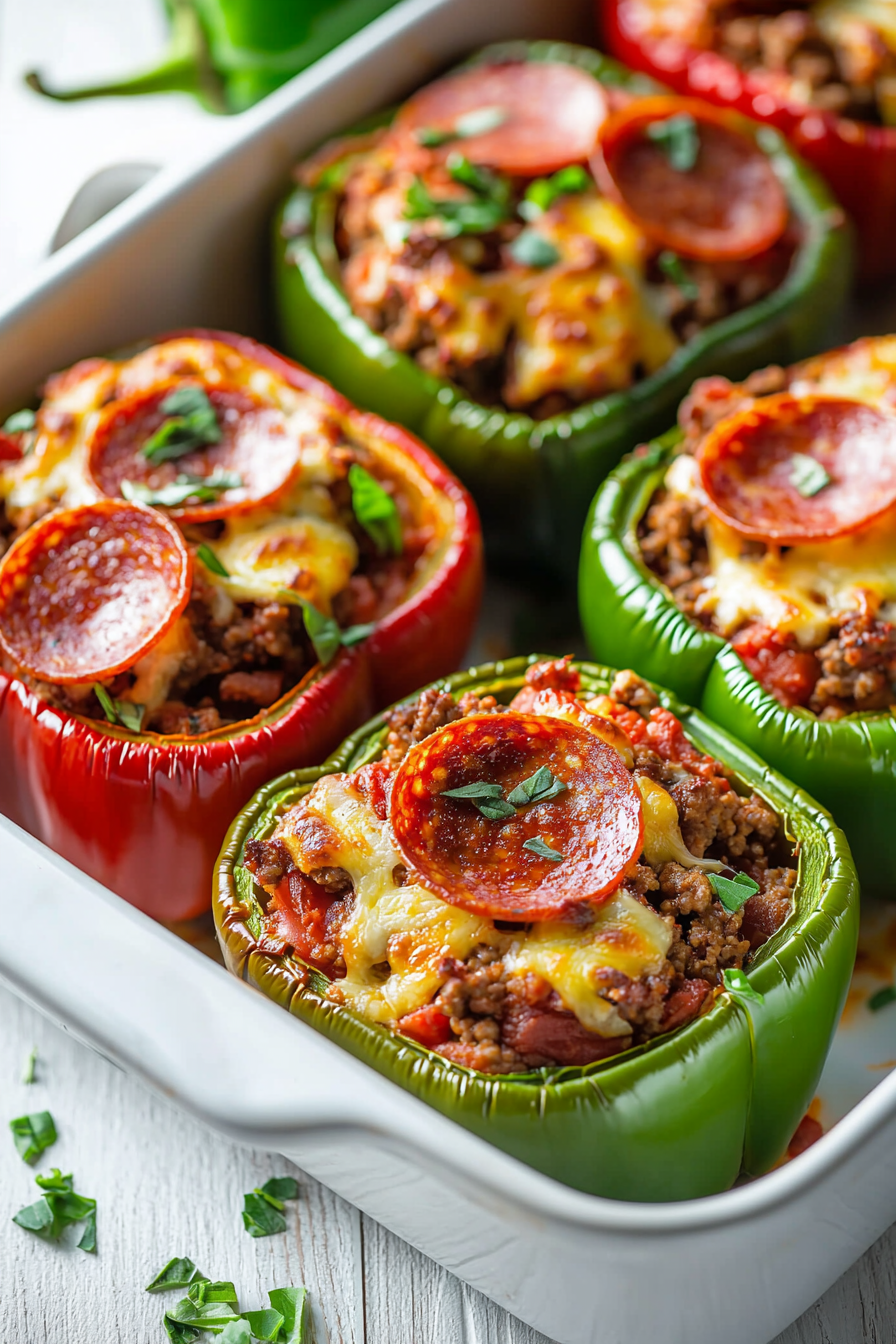 Pizza-Stuffed Bell Peppers