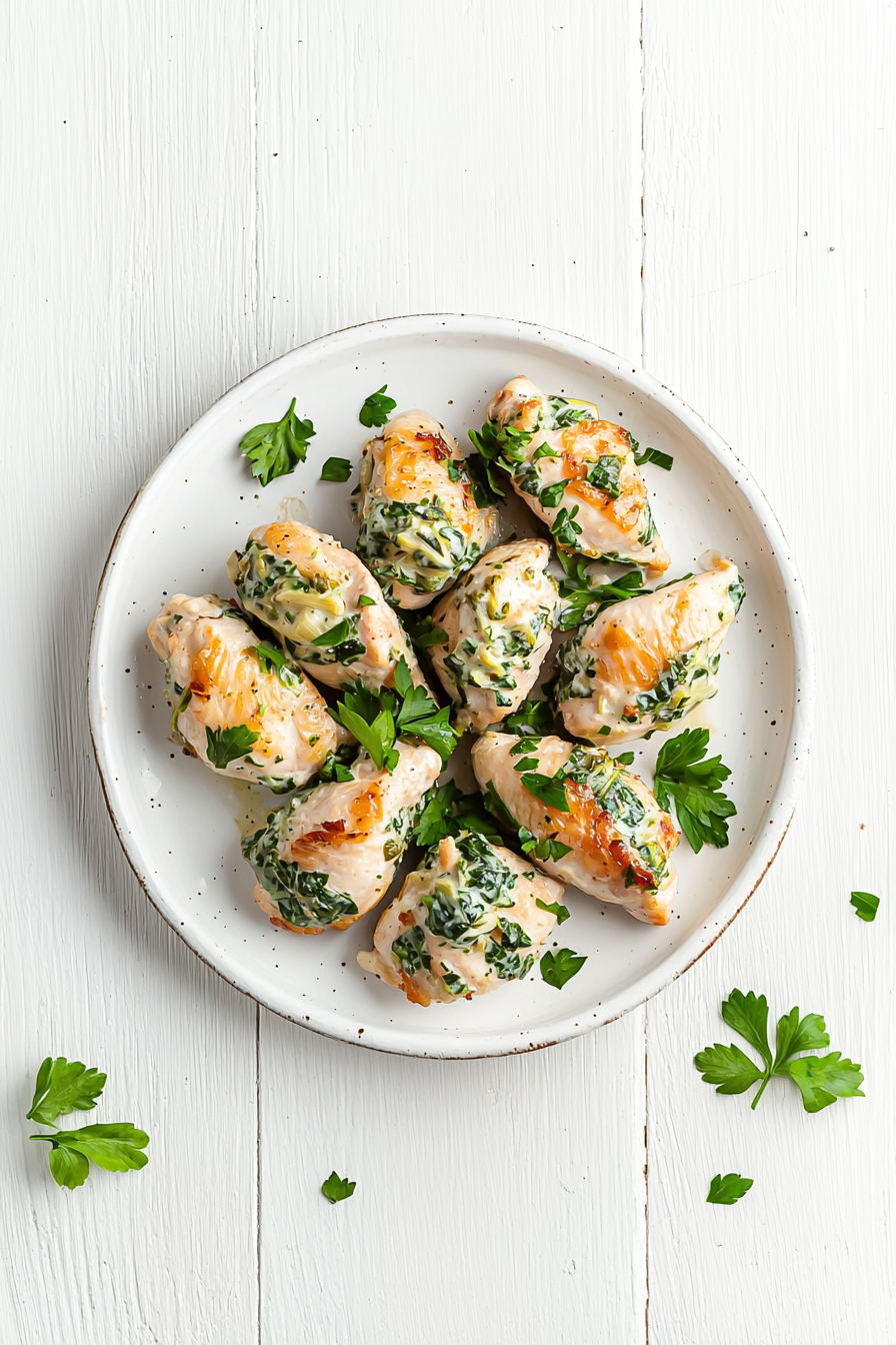 Spinach and Artichoke Stuffed Chicken Breast