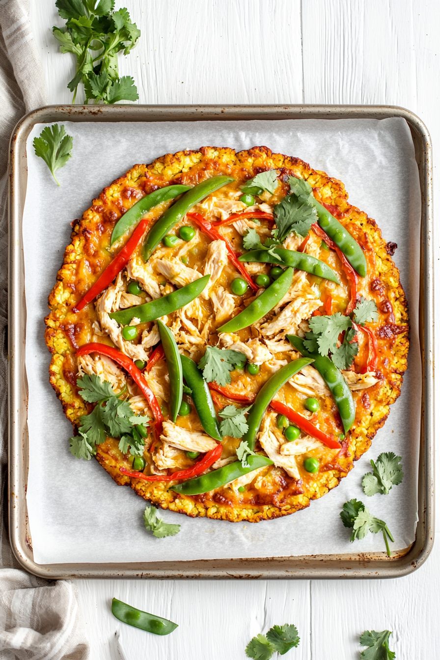 Thai Coconut Curry Keto Pizza