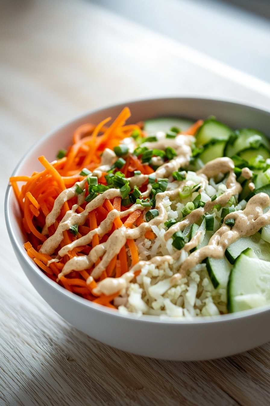 Thai Peanut Cauliflower Noodle Salad Ingredients