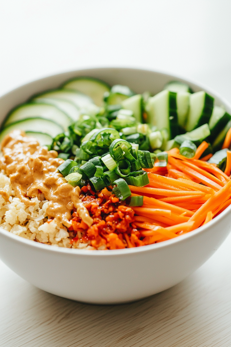 Thai Peanut Cauliflower Noodle Salad